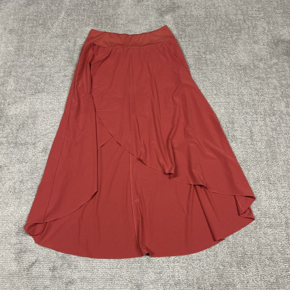 Halara Breezeful Maxi Skirt Womens Large Flowy Coral High Low Shorts Liner